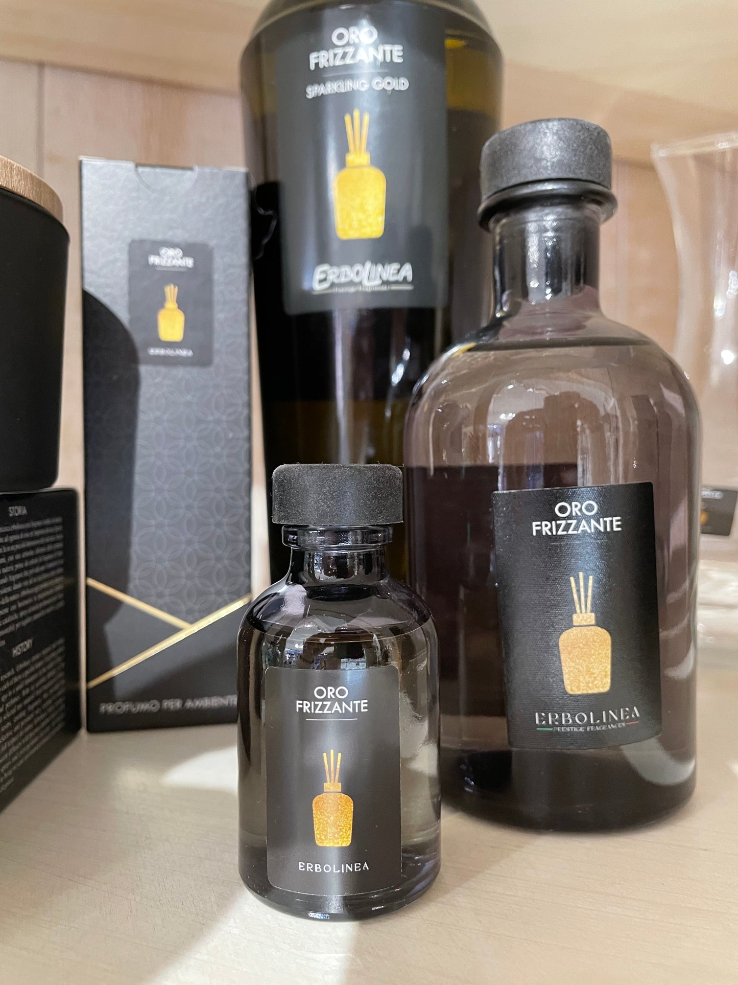Diffusore bastoncini Oro frizzante