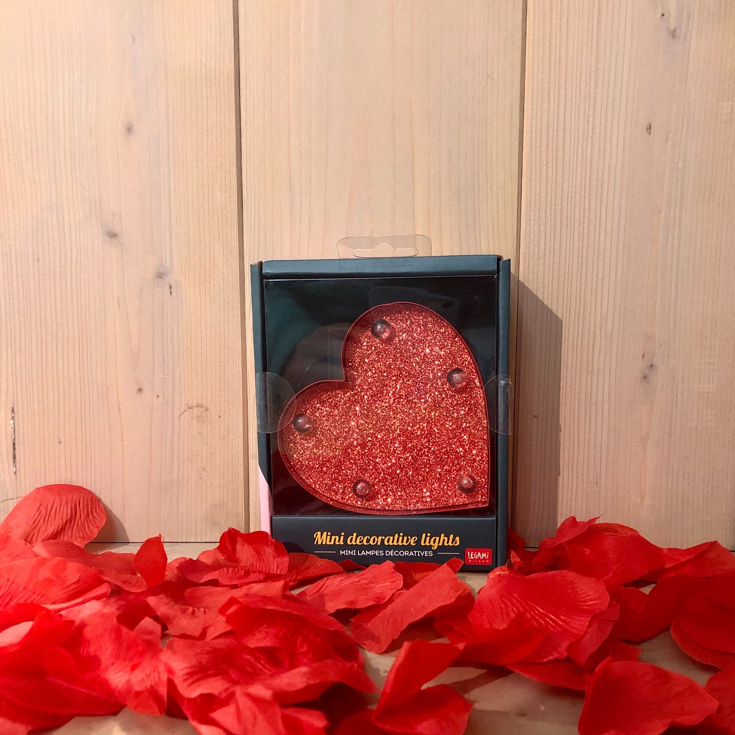 Mini luce decorativa cuore glitter | Legami