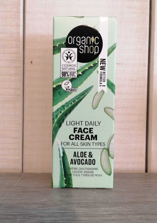 Crema viso leggera Aloe & Avocado | Organic shop